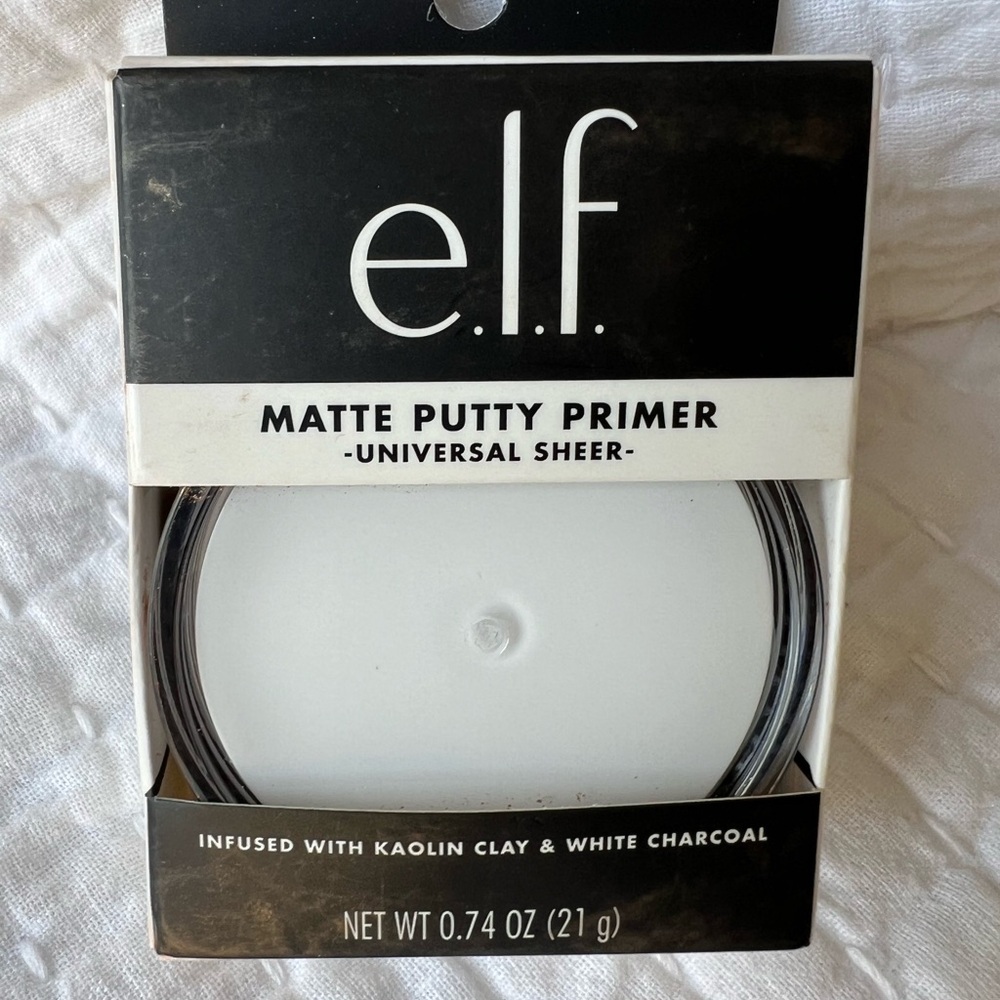 e.l.f. Matte Putty Primer Universal Sheer Infused w/Kaolin Clay & White Charcoal